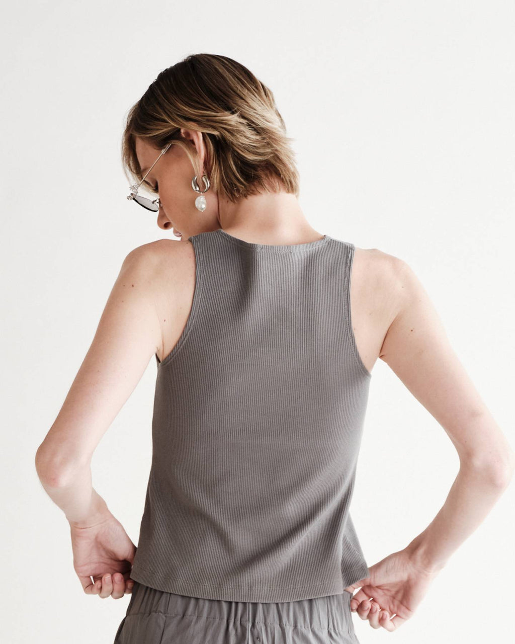 Etta Tank in Compact Cotton Modal Rib