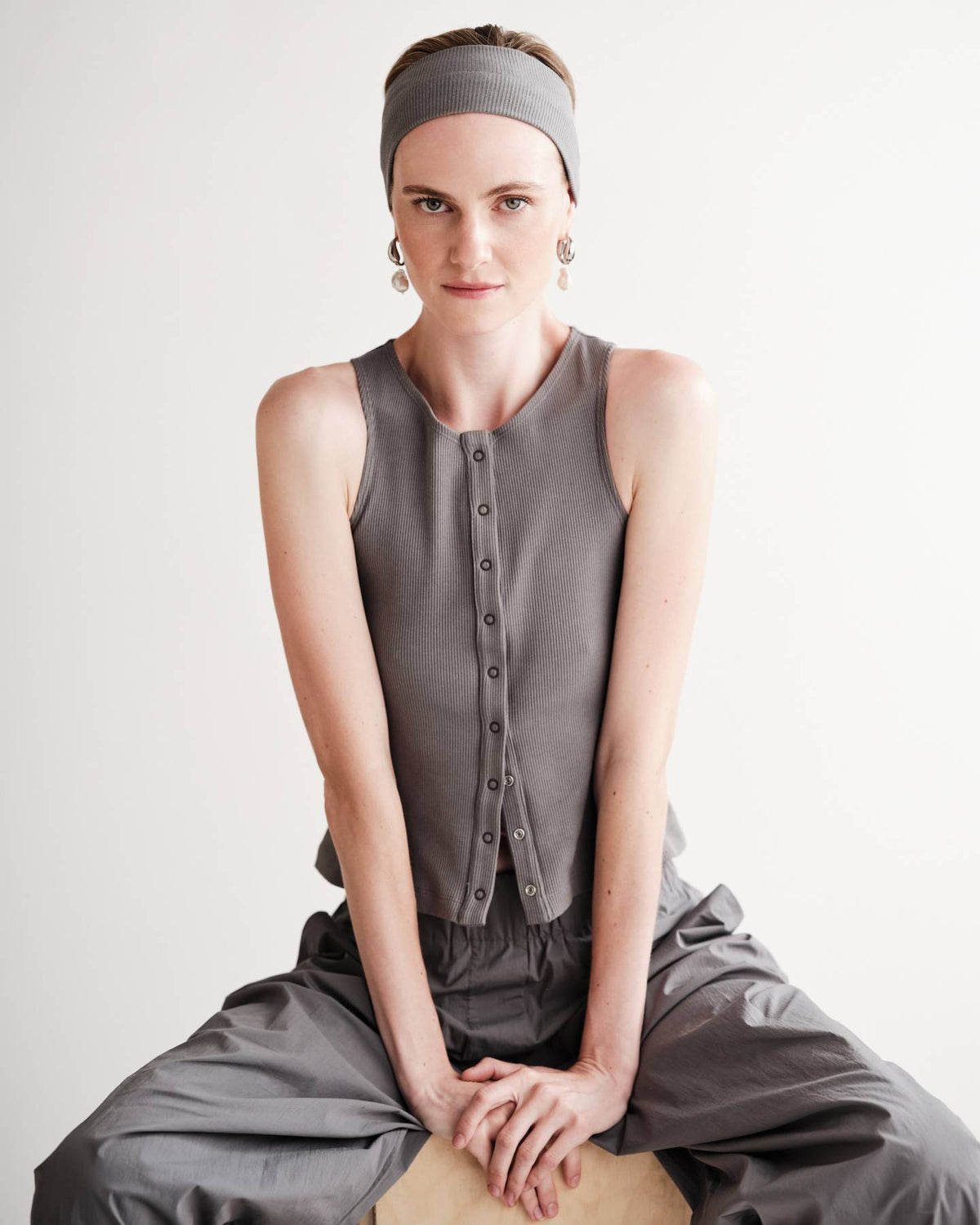 Etta Tank in Compact Cotton Modal Rib