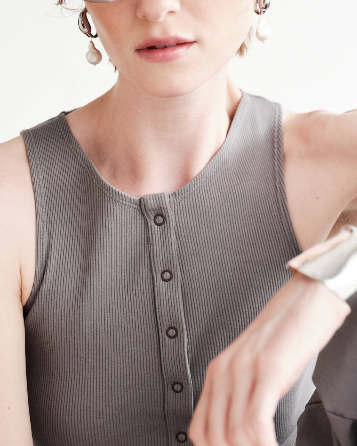 Etta Tank in Compact Cotton Modal Rib
