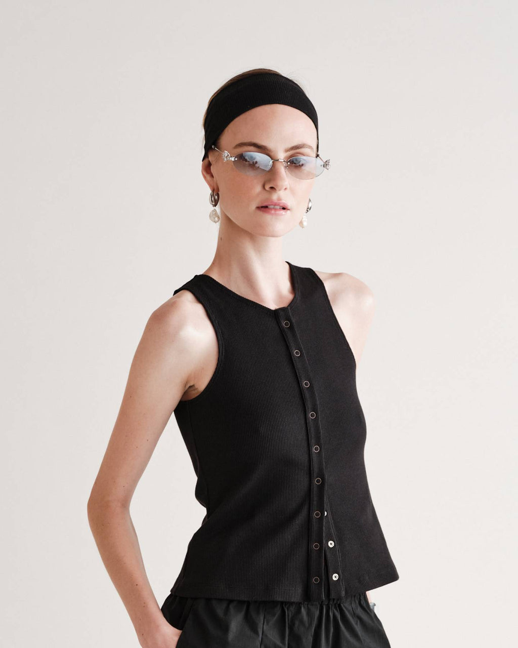 Etta Tank in Compact Cotton Modal Rib