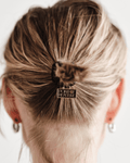 Marian Charm Scrunchie in Typewriter Cotton Nylon Poplin