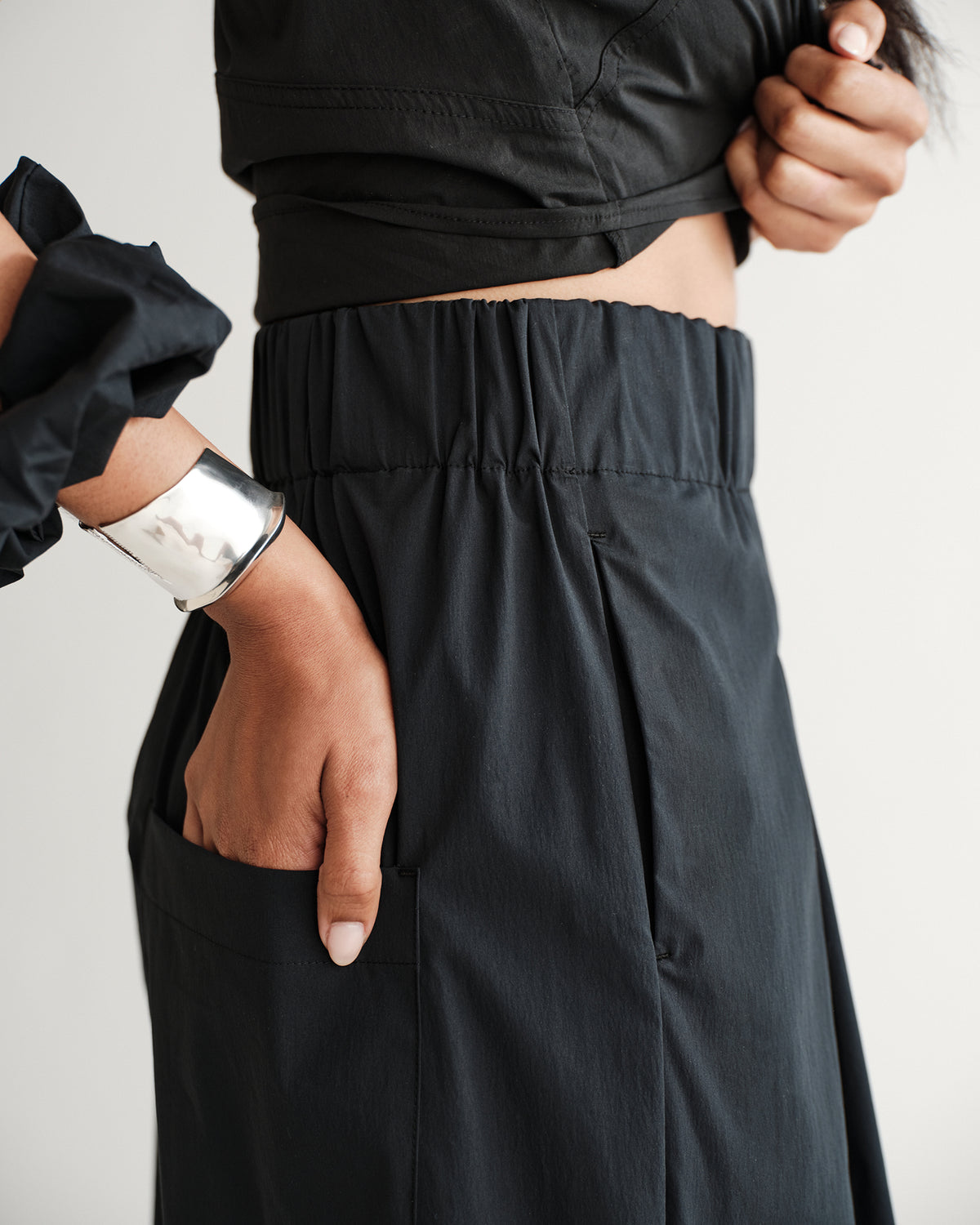 Morse Pant in Typewriter Cotton Nylon Poplin